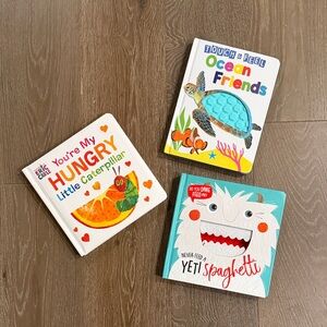 Set of 3 touch books. Gently Used.